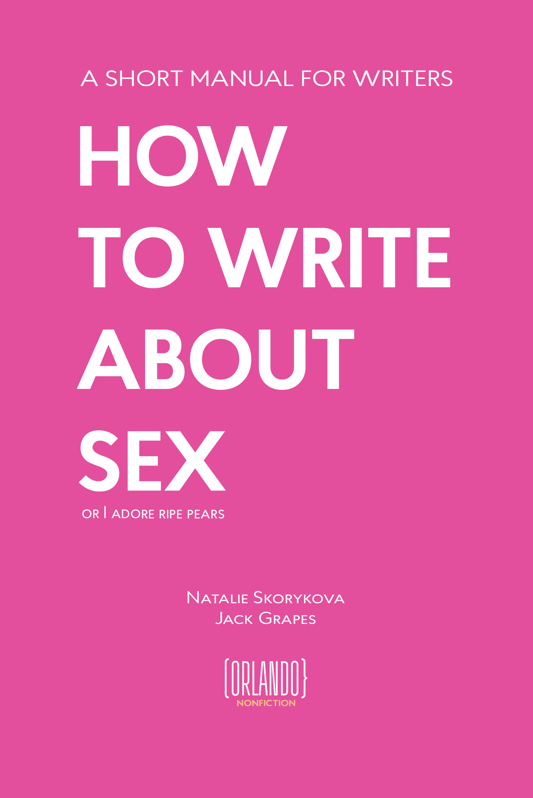 How to Write About Sex (or I Adore Ripe Pears)