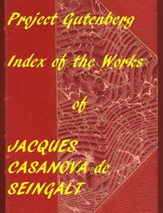 Index of the Project Gutenberg Memoirs of Casanova